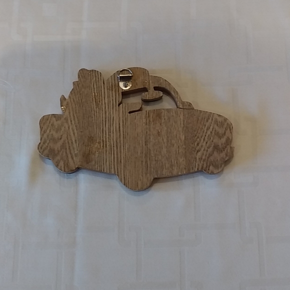 Wood Intarsia Mickey Mouse Driving a Car - Picture 4 of 4